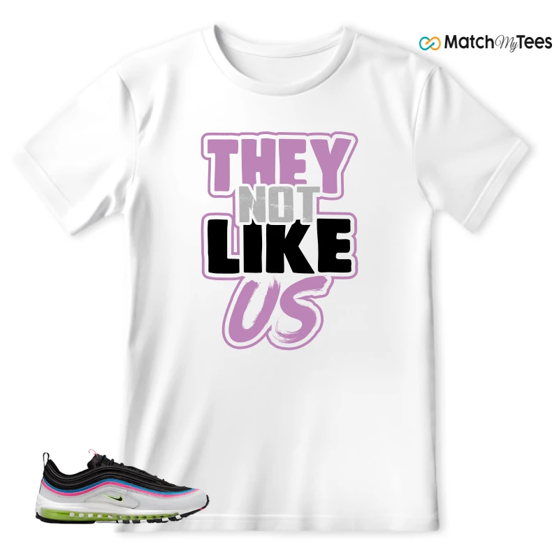 NIKE AIR MAX 97 NEON BLACK WHITE SNEAKER Matching Tees t-shirt