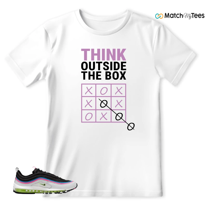 NIKE AIR MAX 97 NEON BLACK WHITE SNEAKER Matching Tees t-shirt