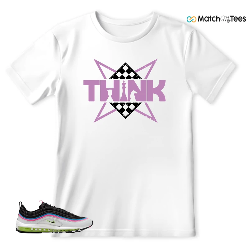 NIKE AIR MAX 97 NEON BLACK WHITE SNEAKER Matching Tees t-shirt