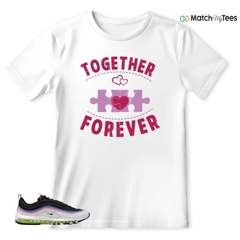NIKE AIR MAX 97 NEON BLACK WHITE SNEAKER Matching Tees t-shirt