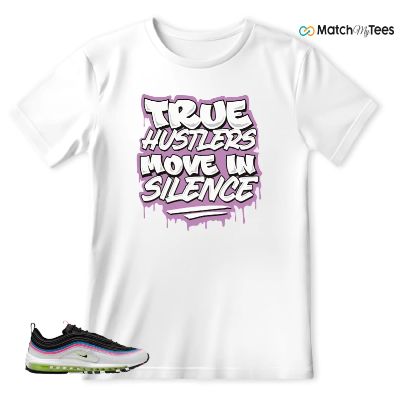 NIKE AIR MAX 97 NEON BLACK WHITE SNEAKER Matching Tees t-shirt