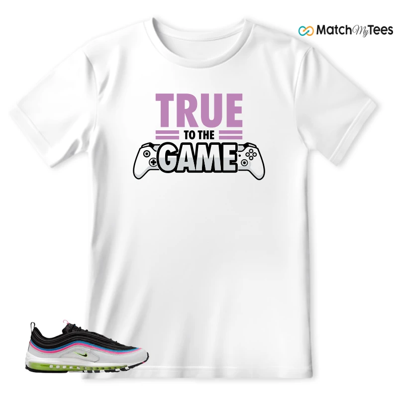 NIKE AIR MAX 97 NEON BLACK WHITE SNEAKER Matching Tees t-shirt