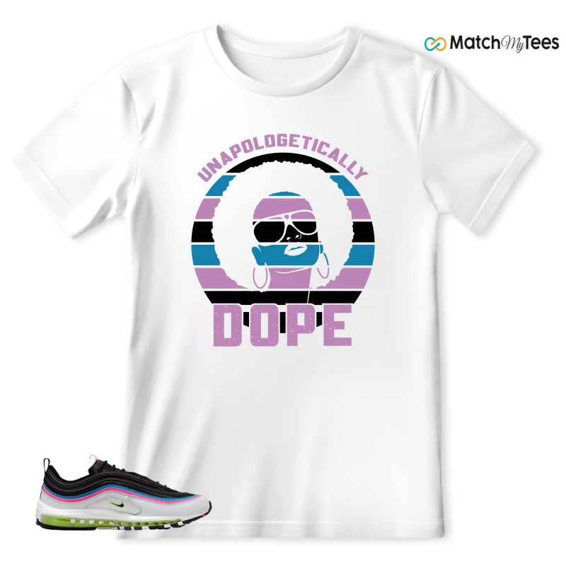 NIKE AIR MAX 97 NEON BLACK WHITE SNEAKER Matching Tees t-shirt