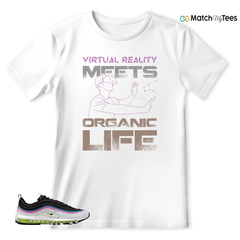 NIKE AIR MAX 97 NEON BLACK WHITE SNEAKER Matching Tees t-shirt