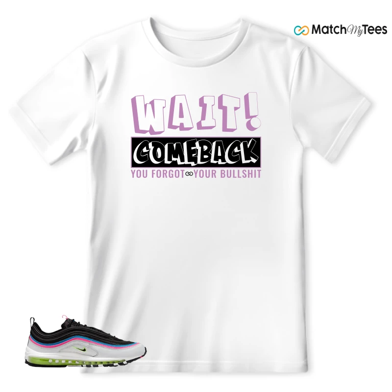 NIKE AIR MAX 97 NEON BLACK WHITE SNEAKER Matching Tees t-shirt