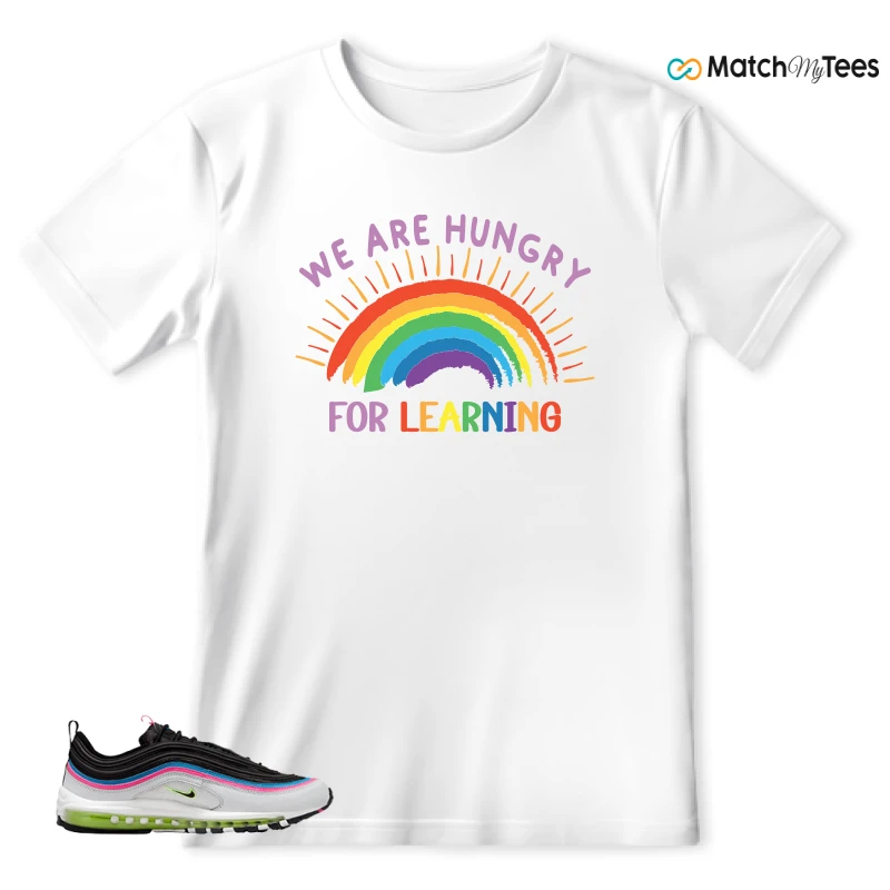NIKE AIR MAX 97 NEON BLACK WHITE SNEAKER Matching Tees t-shirt