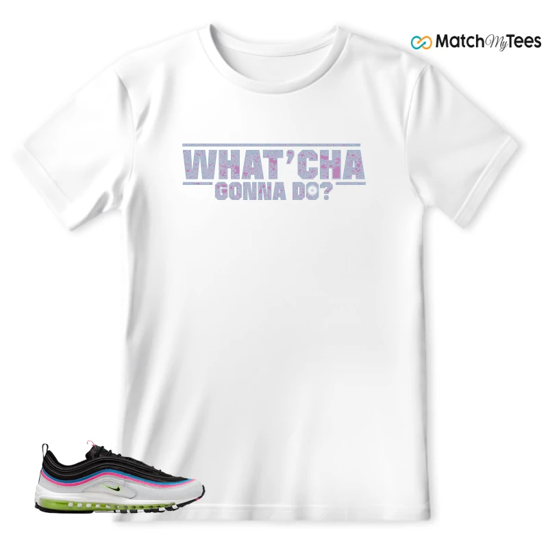 NIKE AIR MAX 97 NEON BLACK WHITE SNEAKER Matching Tees t-shirt