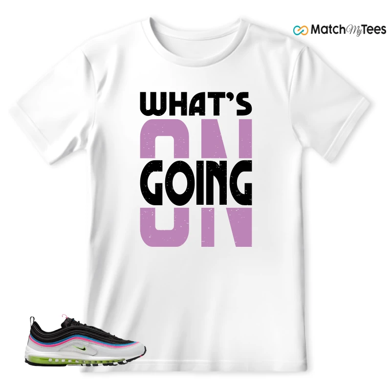 NIKE AIR MAX 97 NEON BLACK WHITE SNEAKER Matching Tees t-shirt