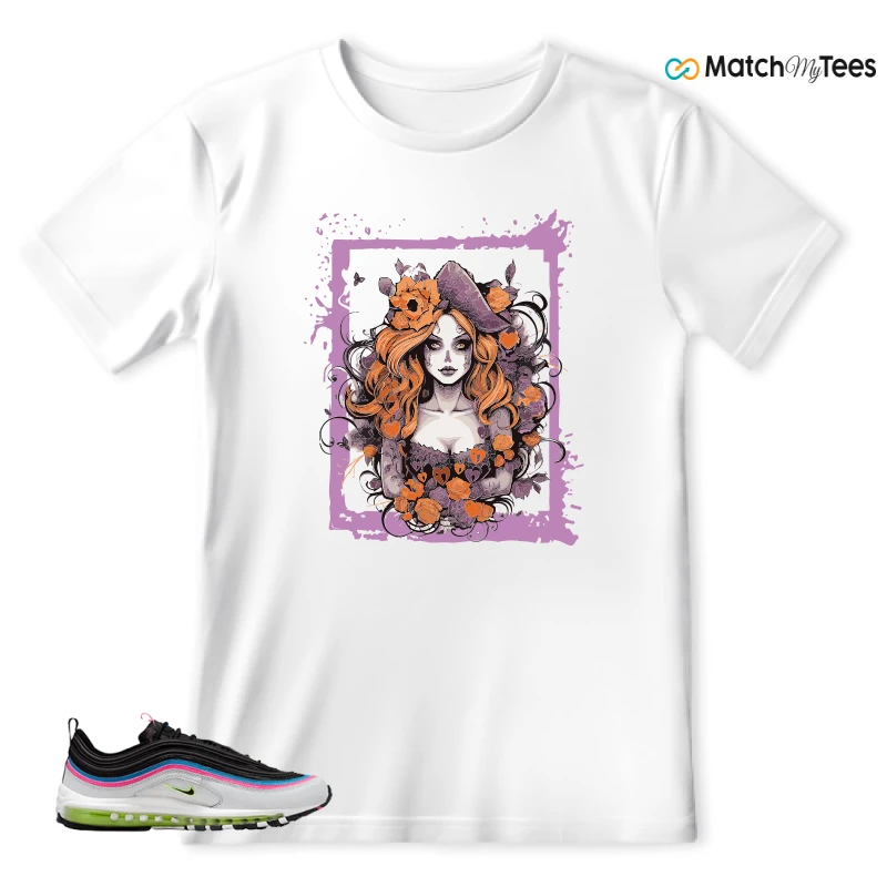 NIKE AIR MAX 97 NEON BLACK WHITE SNEAKER Matching Tees t-shirt