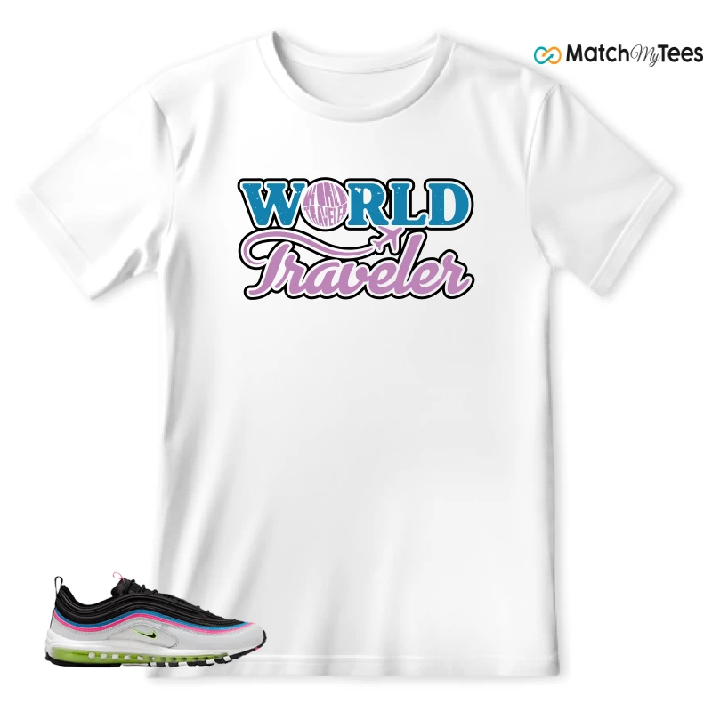 NIKE AIR MAX 97 NEON BLACK WHITE SNEAKER Matching Tees t-shirt