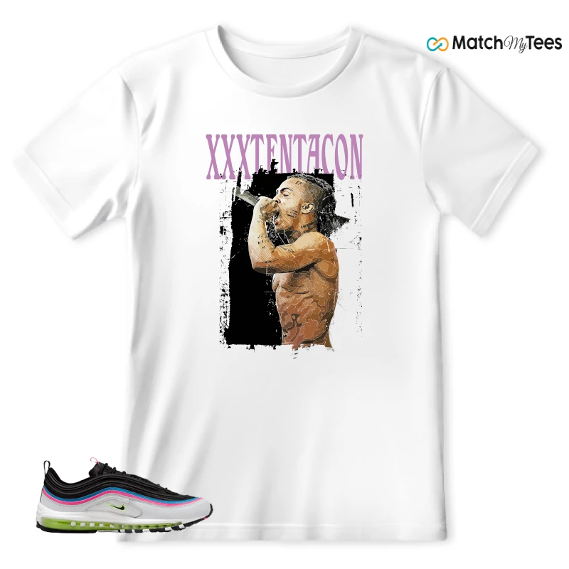 NIKE AIR MAX 97 NEON BLACK WHITE SNEAKER Matching Tees t-shirt