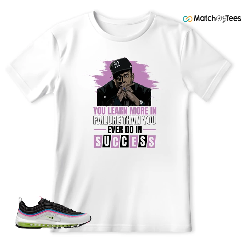NIKE AIR MAX 97 NEON BLACK WHITE SNEAKER Matching Tees t-shirt