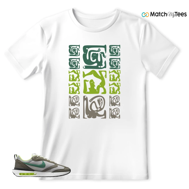 NIKE AIR MAX DAWN OLIVE GREY MALACHITE SNEAKER Matching Tees t-shirt