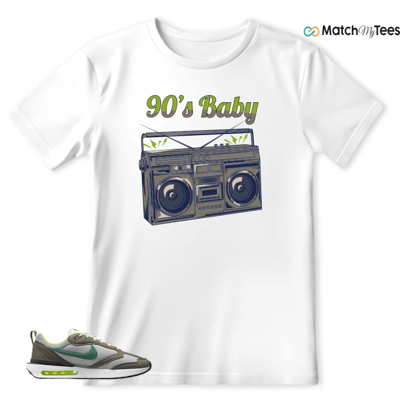NIKE AIR MAX DAWN OLIVE GREY MALACHITE SNEAKER Matching Tees t-shirt
