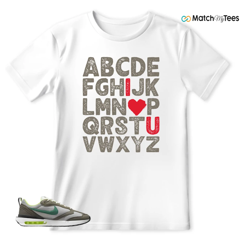 NIKE AIR MAX DAWN OLIVE GREY MALACHITE SNEAKER Matching Tees t-shirt
