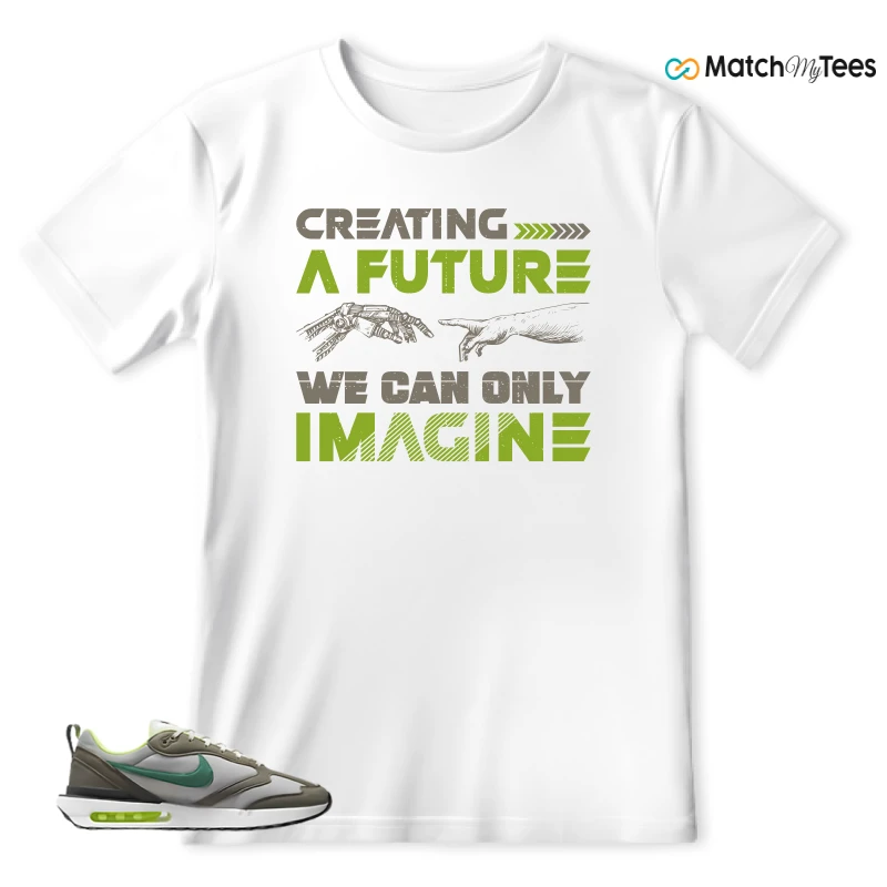 NIKE AIR MAX DAWN OLIVE GREY MALACHITE SNEAKER Matching Tees t-shirt