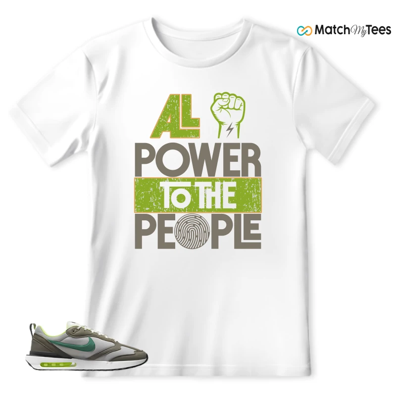 NIKE AIR MAX DAWN OLIVE GREY MALACHITE SNEAKER Matching Tees t-shirt