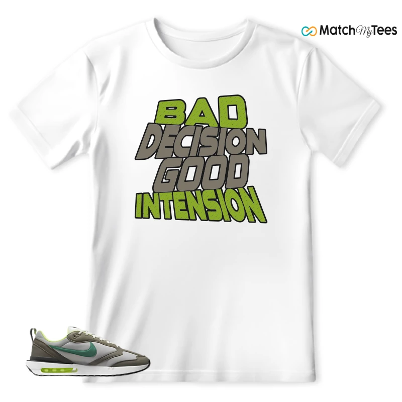 NIKE AIR MAX DAWN OLIVE GREY MALACHITE SNEAKER Matching Tees t-shirt