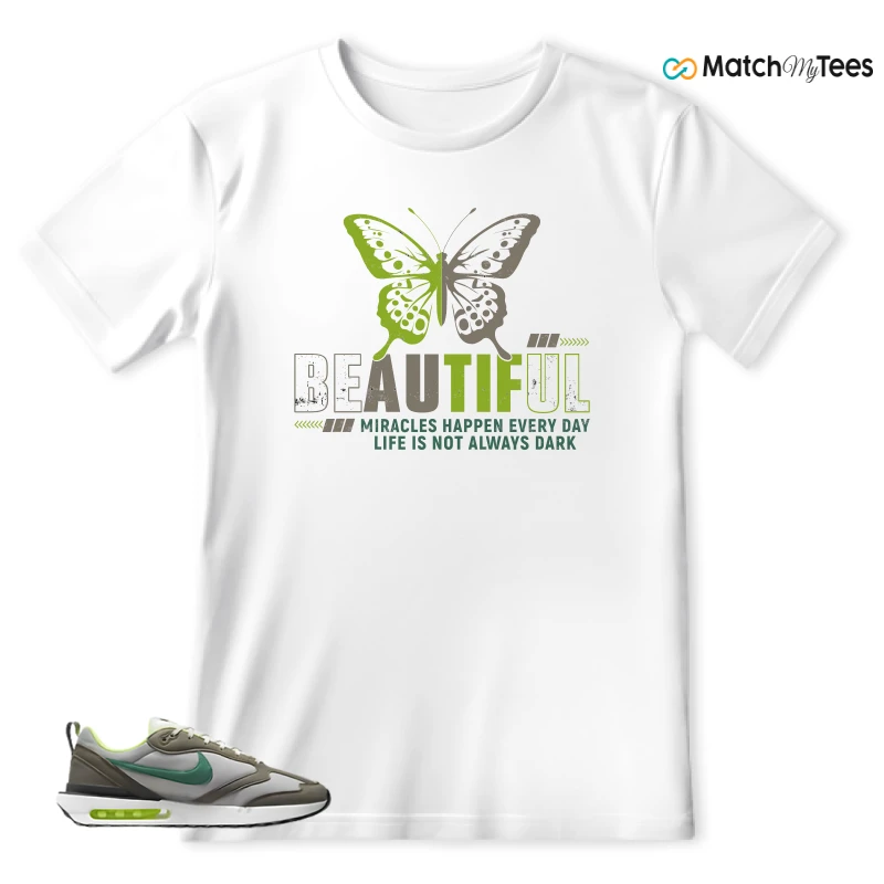 NIKE AIR MAX DAWN OLIVE GREY MALACHITE SNEAKER Matching Tees t-shirt