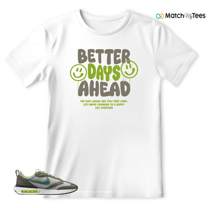 NIKE AIR MAX DAWN OLIVE GREY MALACHITE SNEAKER Matching Tees t-shirt
