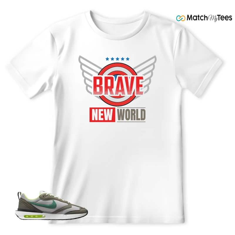 NIKE AIR MAX DAWN OLIVE GREY MALACHITE SNEAKER Matching Tees t-shirt