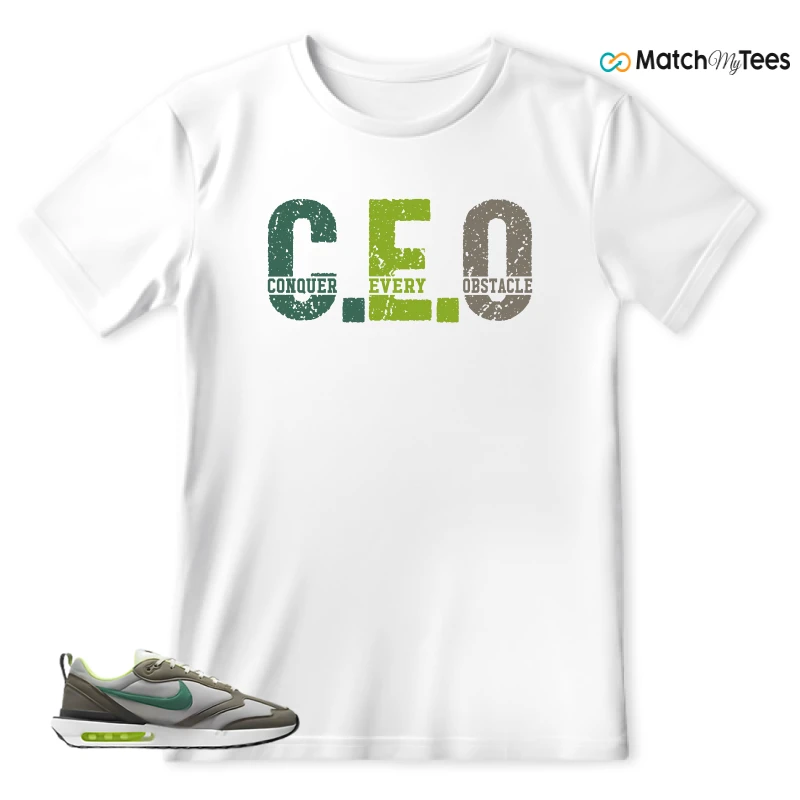 NIKE AIR MAX DAWN OLIVE GREY MALACHITE SNEAKER Matching Tees t-shirt