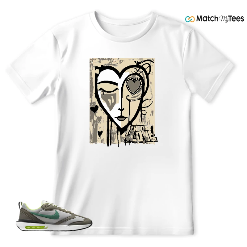 NIKE AIR MAX DAWN OLIVE GREY MALACHITE SNEAKER Matching Tees t-shirt