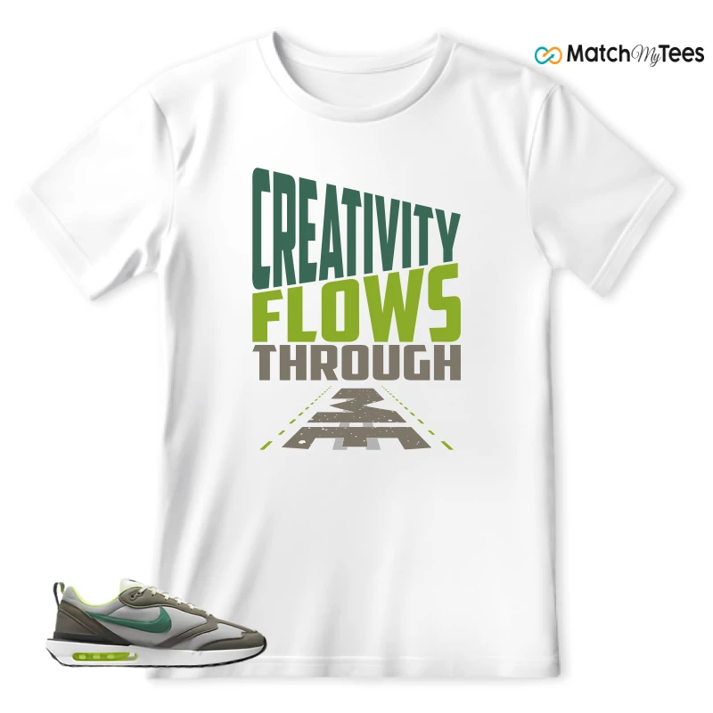 NIKE AIR MAX DAWN OLIVE GREY MALACHITE SNEAKER Matching Tees t-shirt