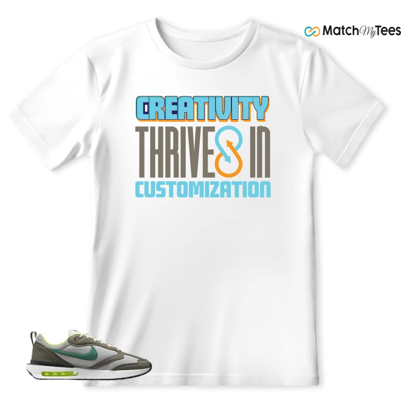 NIKE AIR MAX DAWN OLIVE GREY MALACHITE SNEAKER Matching Tees t-shirt