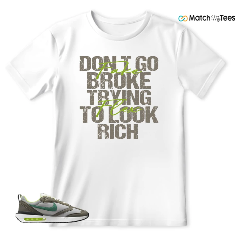 NIKE AIR MAX DAWN OLIVE GREY MALACHITE SNEAKER Matching Tees t-shirt