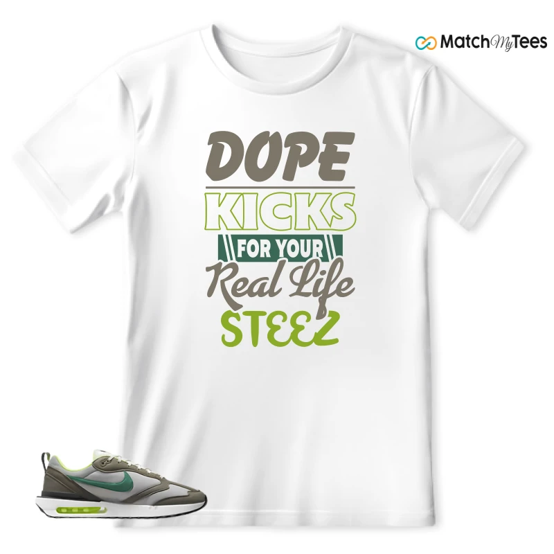 NIKE AIR MAX DAWN OLIVE GREY MALACHITE SNEAKER Matching Tees t-shirt