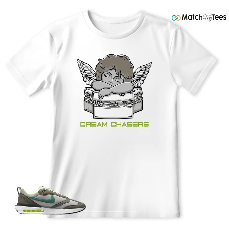 NIKE AIR MAX DAWN OLIVE GREY MALACHITE SNEAKER Matching Tees t-shirt