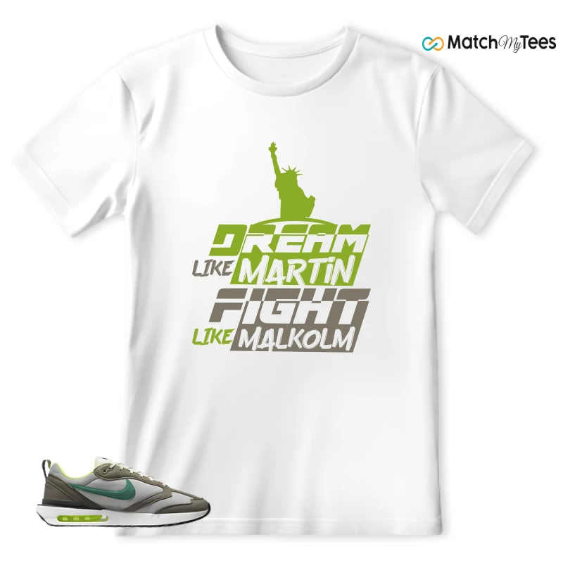 NIKE AIR MAX DAWN OLIVE GREY MALACHITE SNEAKER Matching Tees t-shirt