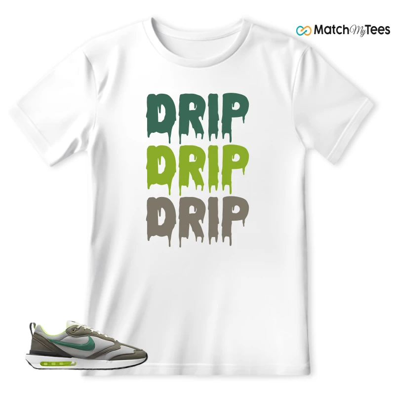 NIKE AIR MAX DAWN OLIVE GREY MALACHITE SNEAKER Matching Tees t-shirt