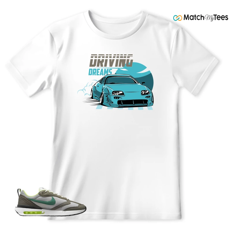 NIKE AIR MAX DAWN OLIVE GREY MALACHITE SNEAKER Matching Tees t-shirt