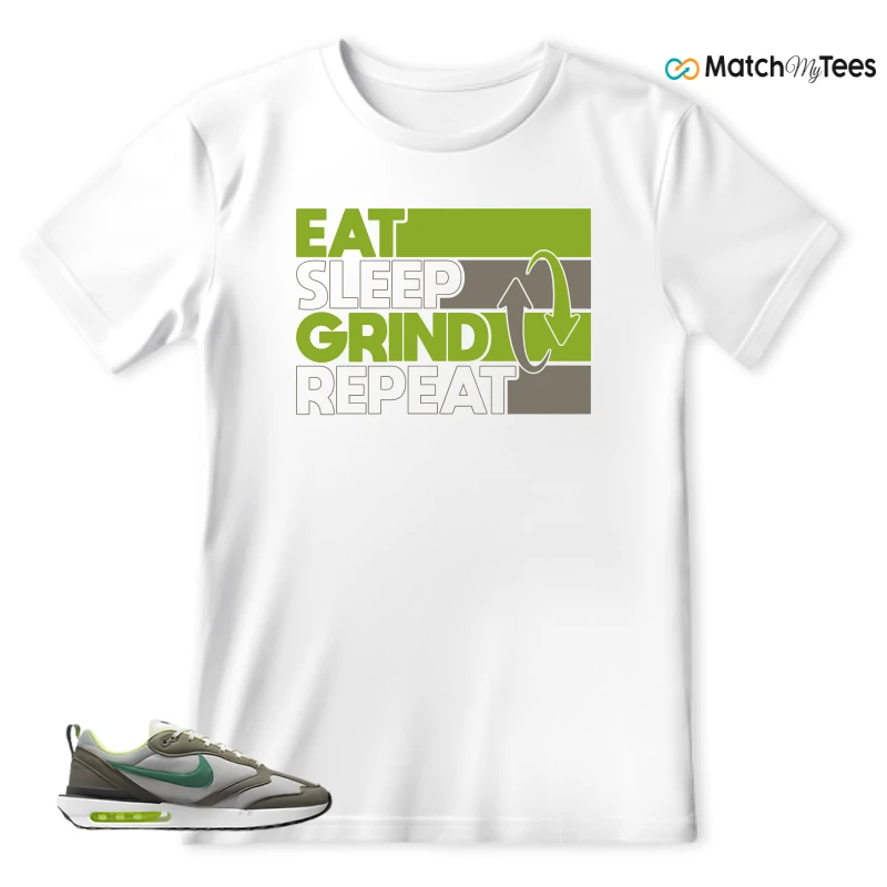 NIKE AIR MAX DAWN OLIVE GREY MALACHITE SNEAKER Matching Tees t-shirt