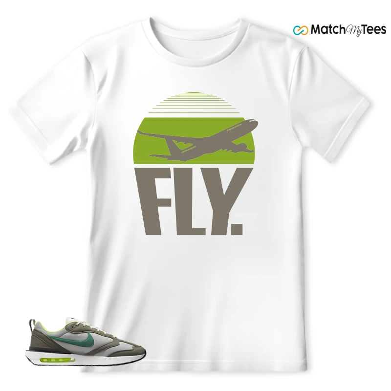 NIKE AIR MAX DAWN OLIVE GREY MALACHITE SNEAKER Matching Tees t-shirt