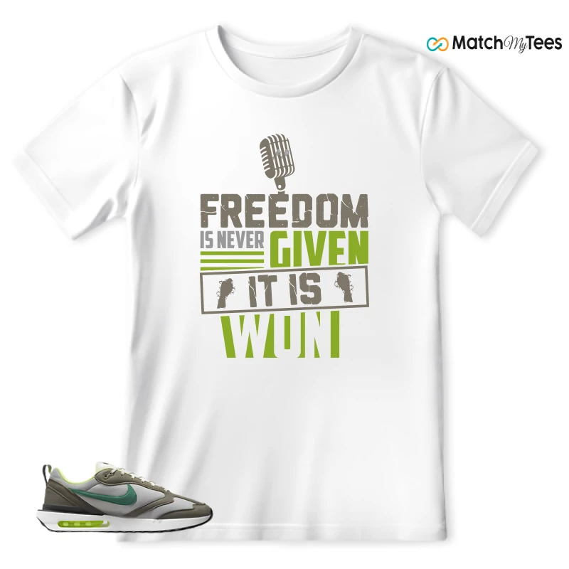 NIKE AIR MAX DAWN OLIVE GREY MALACHITE SNEAKER Matching Tees t-shirt