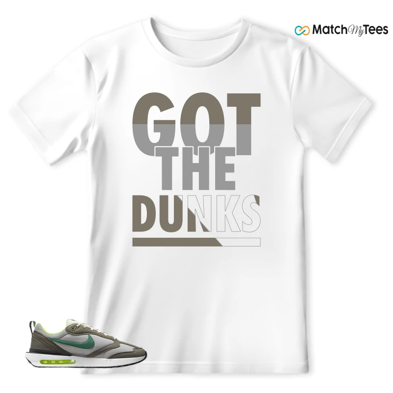 NIKE AIR MAX DAWN OLIVE GREY MALACHITE SNEAKER Matching Tees t-shirt