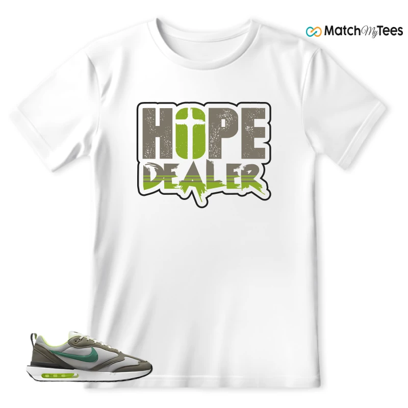 NIKE AIR MAX DAWN OLIVE GREY MALACHITE SNEAKER Matching Tees t-shirt