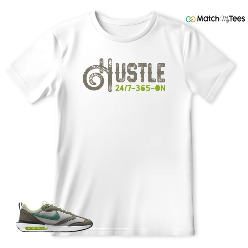 NIKE AIR MAX DAWN OLIVE GREY MALACHITE SNEAKER Matching Tees t-shirt