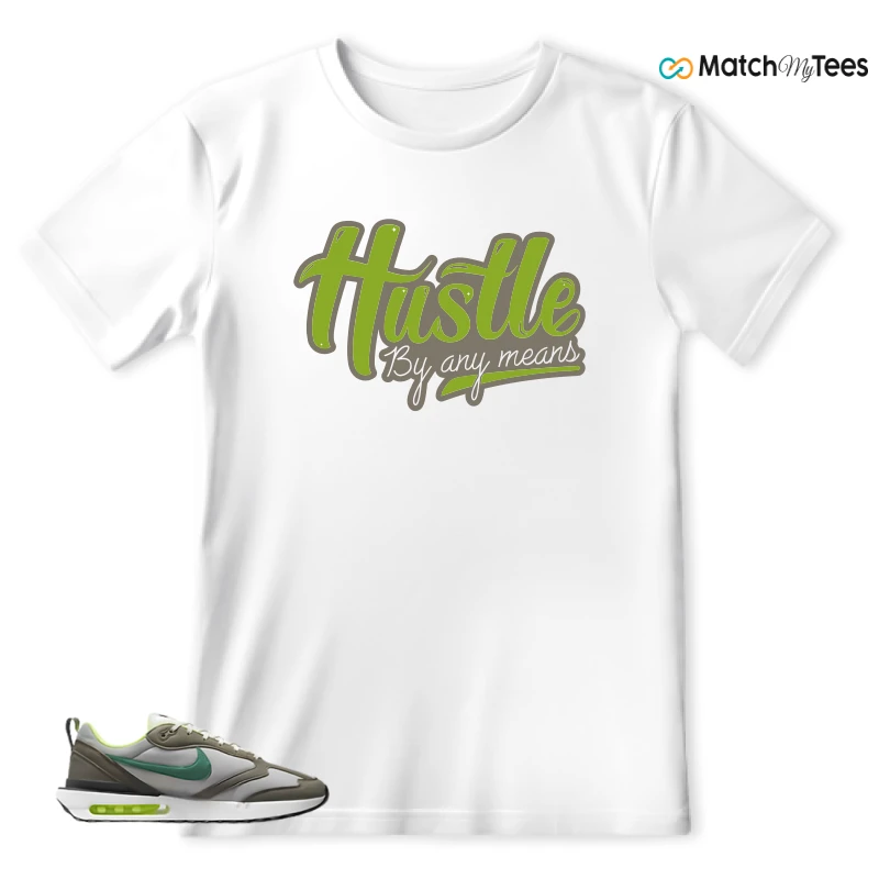 NIKE AIR MAX DAWN OLIVE GREY MALACHITE SNEAKER Matching Tees t-shirt