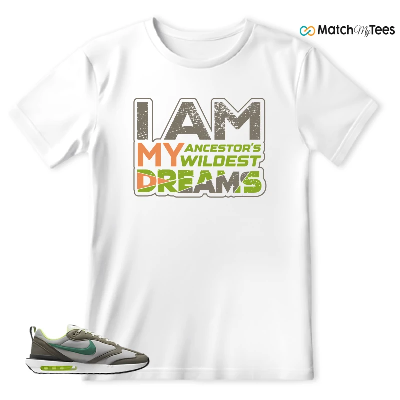 NIKE AIR MAX DAWN OLIVE GREY MALACHITE SNEAKER Matching Tees t-shirt