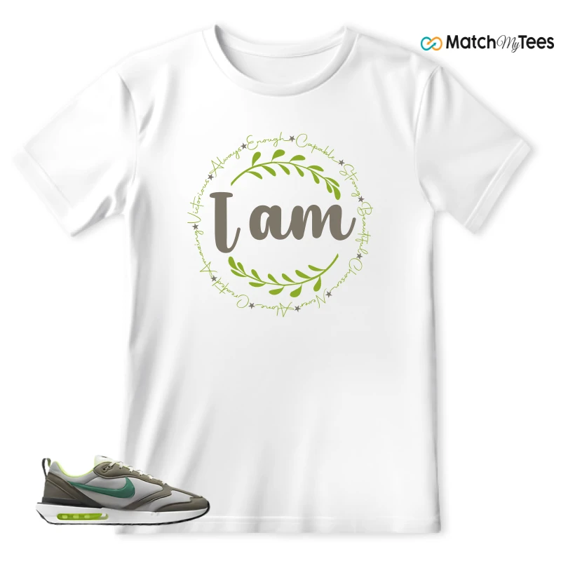 NIKE AIR MAX DAWN OLIVE GREY MALACHITE SNEAKER Matching Tees t-shirt