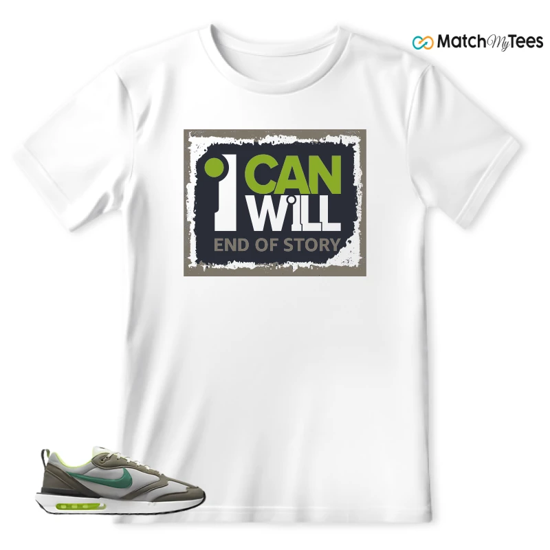 NIKE AIR MAX DAWN OLIVE GREY MALACHITE SNEAKER Matching Tees t-shirt