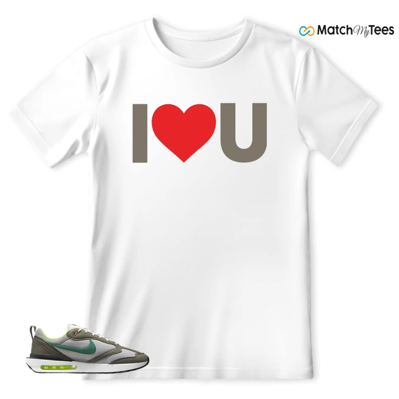 NIKE AIR MAX DAWN OLIVE GREY MALACHITE SNEAKER Matching Tees t-shirt