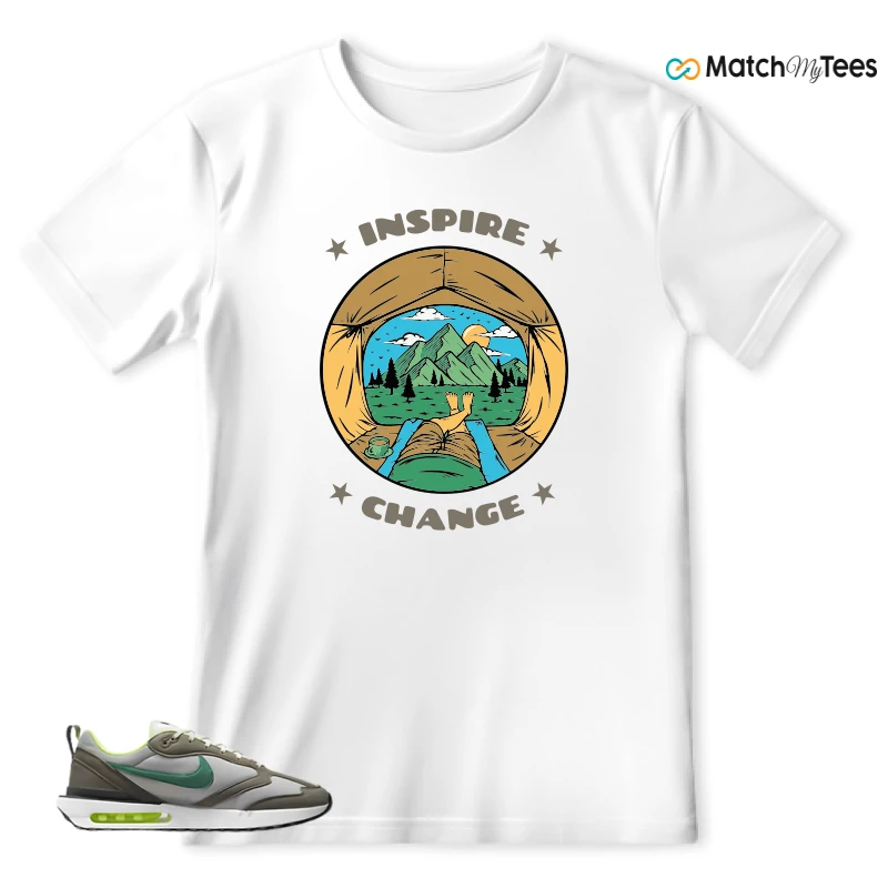 NIKE AIR MAX DAWN OLIVE GREY MALACHITE SNEAKER Matching Tees t-shirt