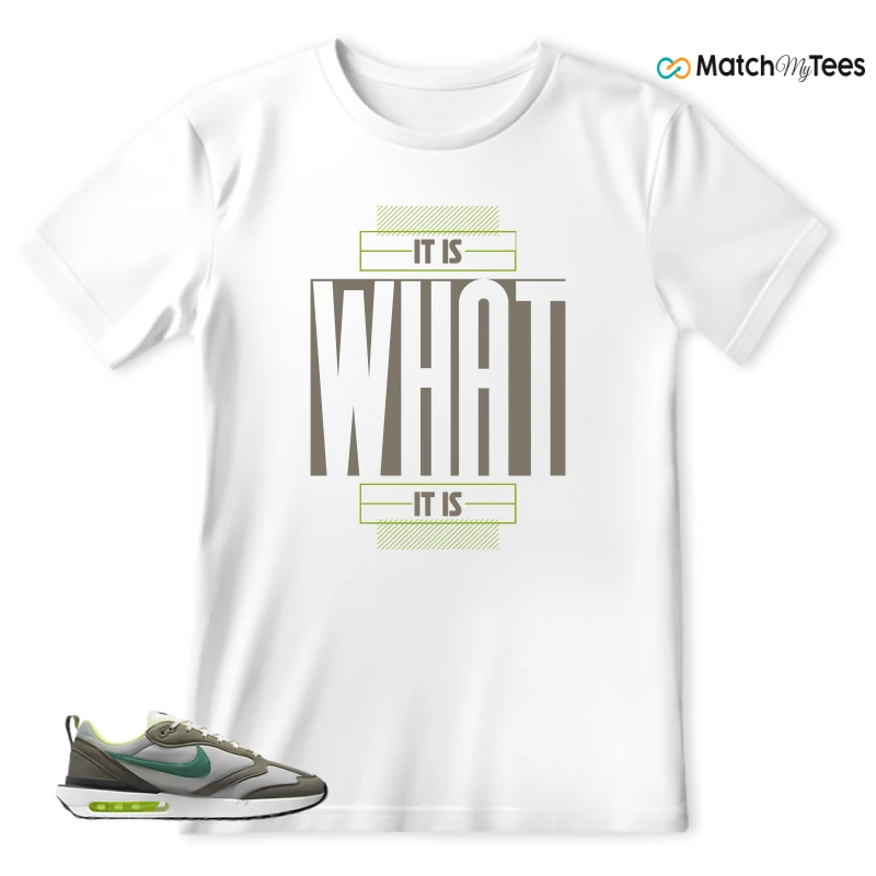 NIKE AIR MAX DAWN OLIVE GREY MALACHITE SNEAKER Matching Tees t-shirt