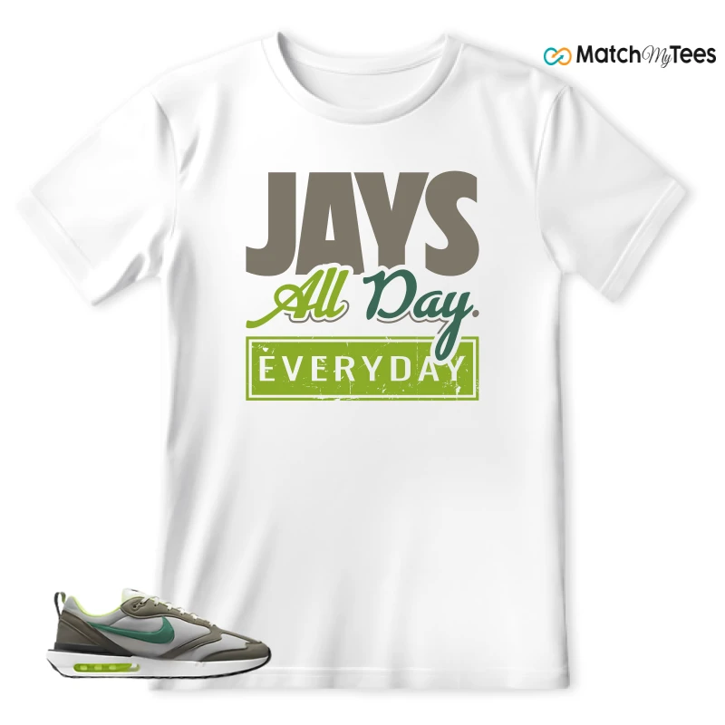 NIKE AIR MAX DAWN OLIVE GREY MALACHITE SNEAKER Matching Tees t-shirt