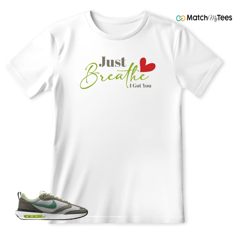 NIKE AIR MAX DAWN OLIVE GREY MALACHITE SNEAKER Matching Tees t-shirt